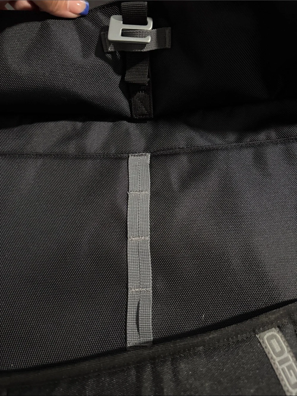 OGIO Black Laptop Messenger Bag with Blue Interior
